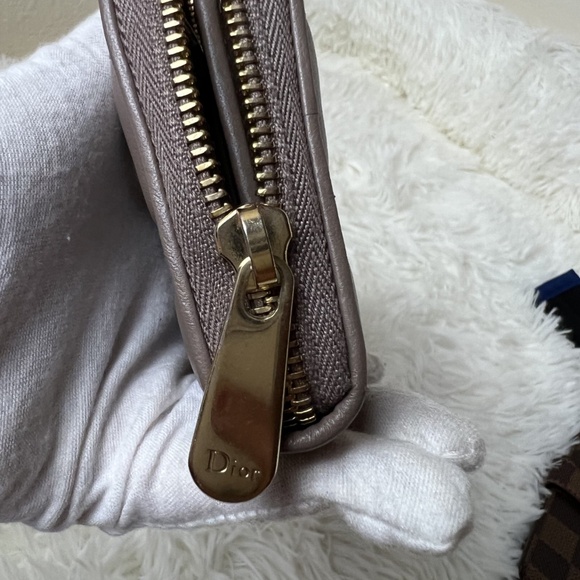 Christian Dior Cannage Pattern Leather Continental Wallet - Picture 5 of 6